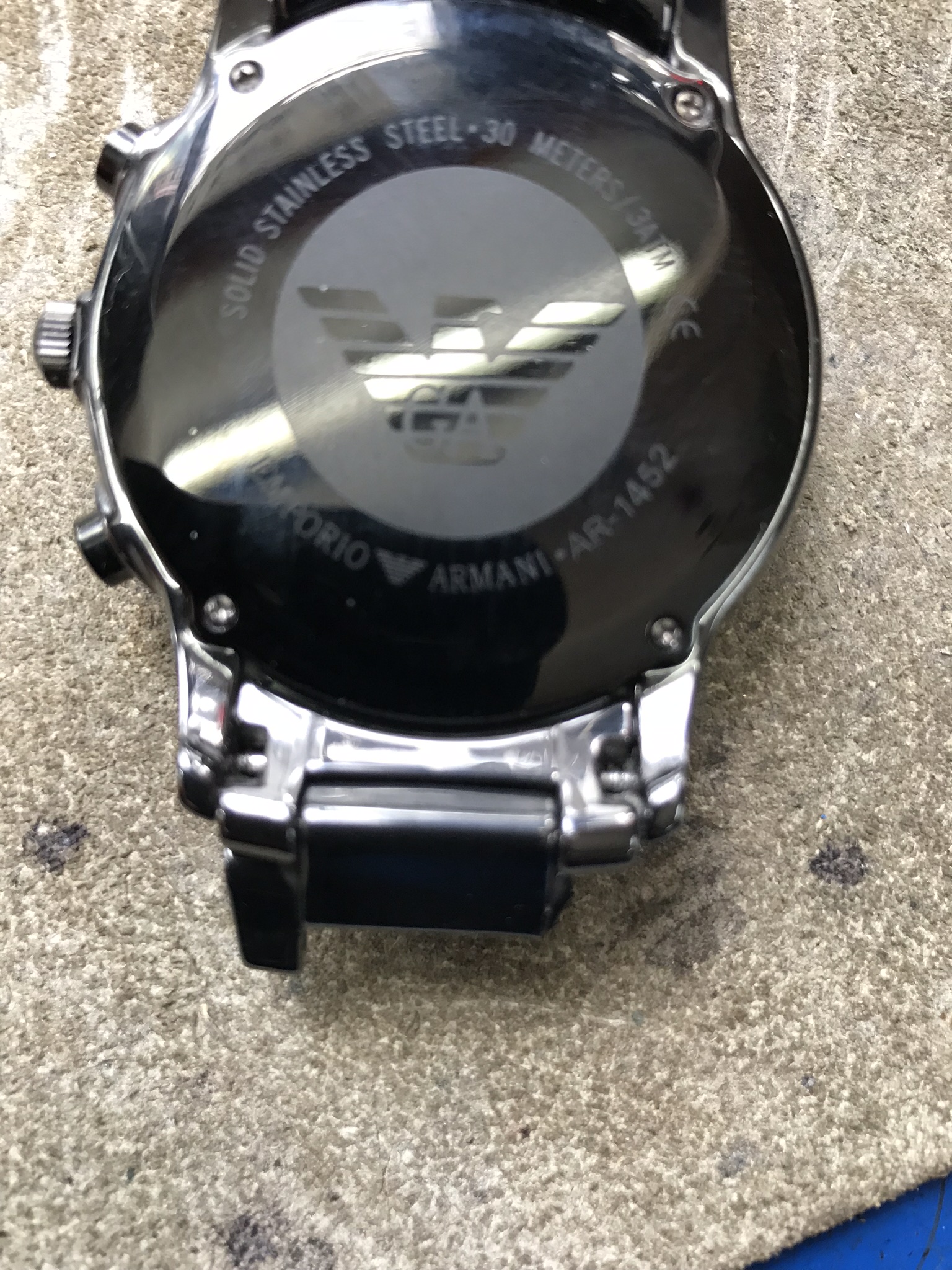 armani ceramic watch strap broken